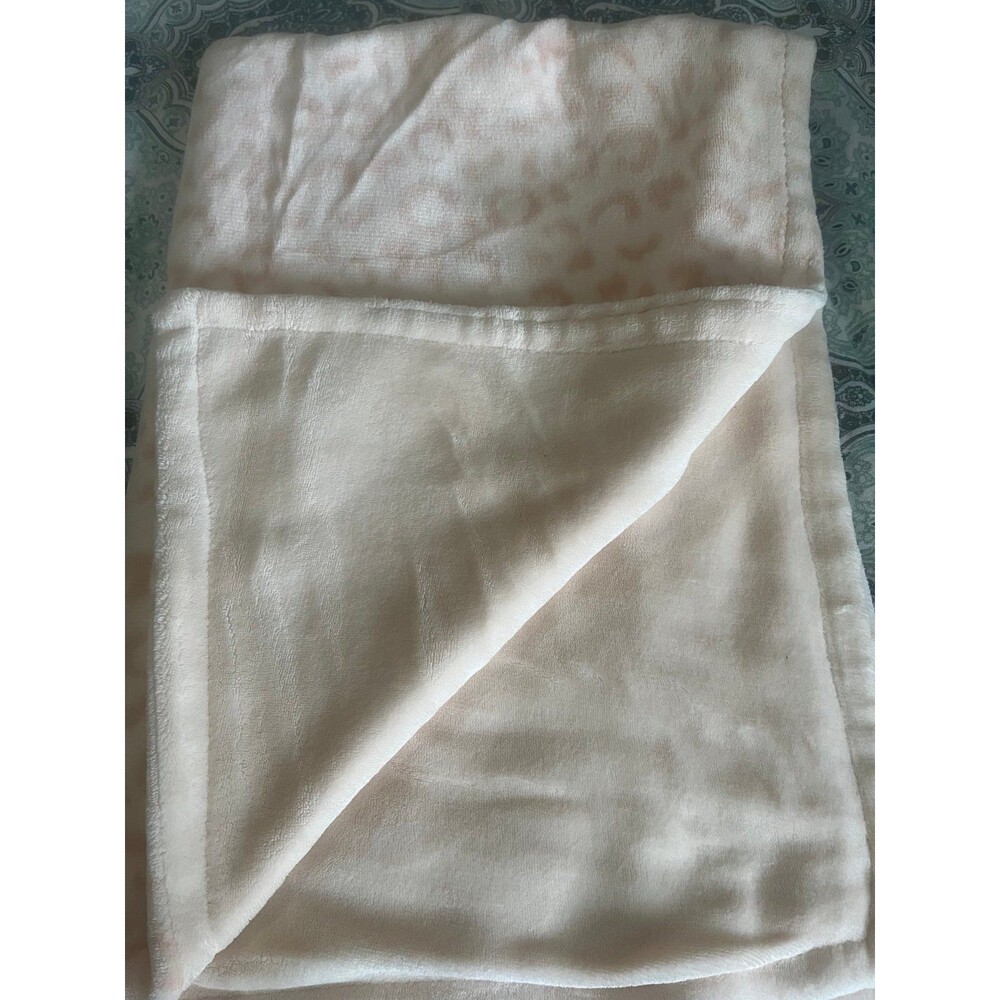 Rachel Zoe Snow Leopard Blush Pink Baby Blanket